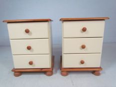 Pair of pine Bedside cabinets
