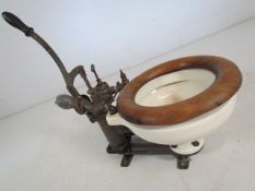 Antique Boat Head/ toilet by Blake & Son 88 South Street Gosport with wooden circular seat and