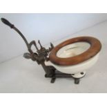 Antique Boat Head/ toilet by Blake & Son 88 South Street Gosport with wooden circular seat and