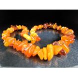 Mid century amber necklace -approx weight - 21.7g