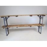 Two Pre warschool benches with metal legs
