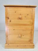 Pine filing chest of two drawers