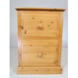 Pine filing chest of two drawers