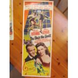 Vintage Poster 'The sky's the Limit' mentioning Fred Astaire and Joan Leslie. 1943. 36cm x 90cm