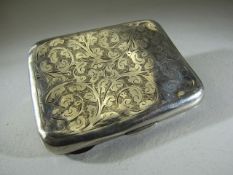 Silver cigarette case Birmingham 1916 maker HM Henry Matthews