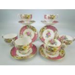 Grosvenor bone china part tea set by Jackson and Gosling