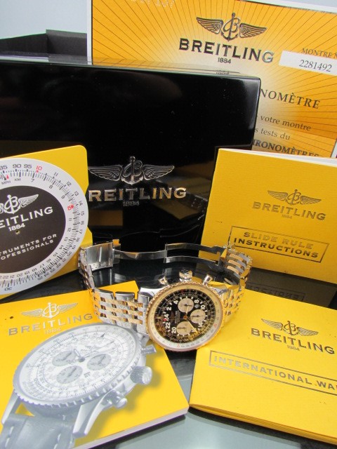 Breitling Navitimer Cosmonaute Chronograph with two tone 18ct Gold & Stainless steel Gents Automatic - Image 10 of 11