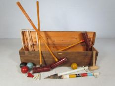 Jacques Croquet set in original wooden box