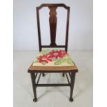 Edwardian mahogany side chair