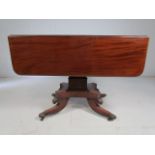 Antique mahogany sutherland style table with single drawer