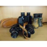 Vintage binoculars - 1 pair cased.