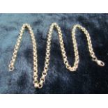 9ct Gold hallmarked Belcher chain -approx 31.6g and 52cm long