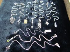 925 silver items - selection of approx 10 necklaces