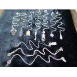 925 silver items - selection of approx 10 necklaces