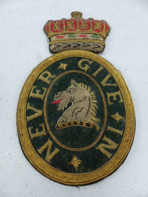 Military Academy badge c.1921 with crown mounted to top. Attributed to Major General Henry - Image 7 of 7