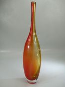 Sunset coloured tulip vase - unmarked