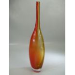 Sunset coloured tulip vase - unmarked