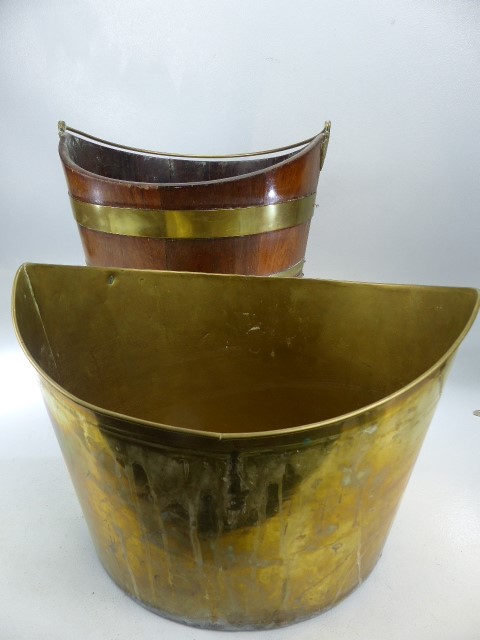 Georgian mahogany brass bound and insert wine bucket - Image 5 of 5