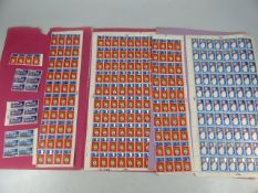 Selection of 3d xmas stamp sheets and 1/6 stamp sheets.