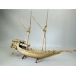 Small hardwood sailing ship