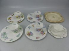 Mid Century Pottery to include Shelley Tea and Sandwich plates with saucers, Antique 'Foley' Pre