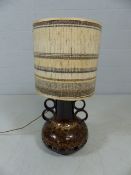West German Pottery lamp along with original shade