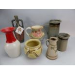 Selection of studio pottery by various potters