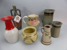Selection of studio pottery by various potters