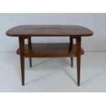 Yugoslavian mid century style two tier side table