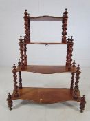 Antique mahogany barley twist hanging shelf