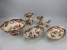 Selection of Antique Ironstone china to include graduating jugs and bowls etc