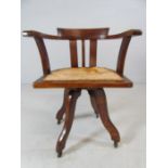 1920's Oak typists swivel chair