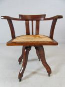 1920's Oak typists swivel chair