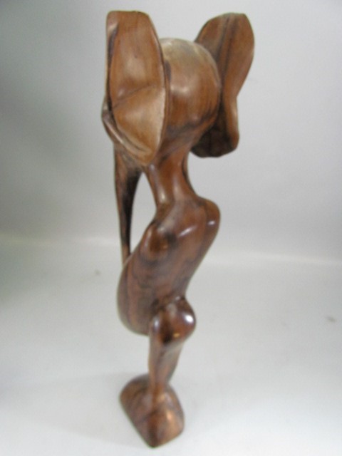 Carved African figure of an Elephant on pedestal foot - Image 4 of 4