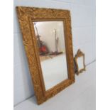 Two Gilt framed mirrors - 1 large and 1 small
