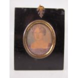 Miniature watercolour of Susanah Dela James. Painted by Frederick Walter Lane.