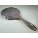 Hallmarked silver hand held mirror