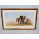 David Shepherd print of elephants