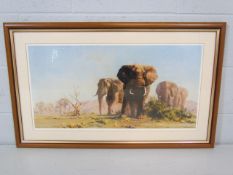 David Shepherd print of elephants