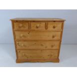 Pine chest of 5 drawers