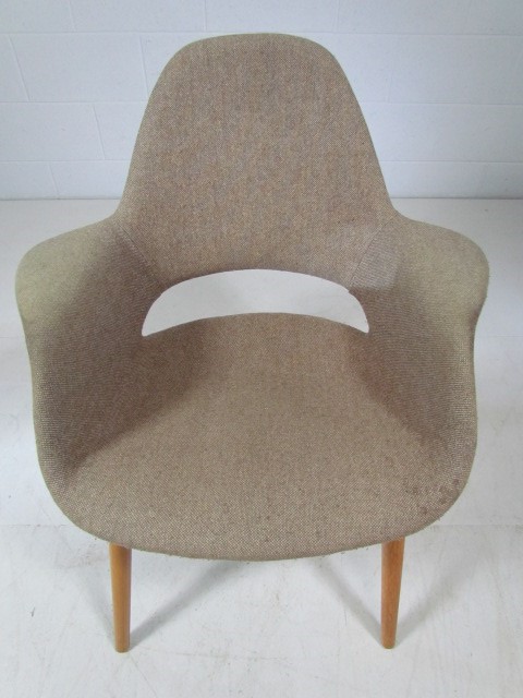 Mid Century Style fabric upholstered armchair - Image 2 of 5