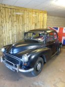 Morris Minor 1000. 1955 Series 2. Black in colour with 1098cc Engine. Comes with paperwork and