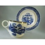 Antique blue and white tea cup and saucer