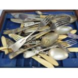 Selection of Antique cutlery to include some silver
