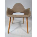 Mid Century Style fabric upholstered armchair