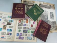 Cassell and Company vintage bible along with three books, stamp albums etc