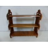 Set of mahogany wall hanging shelves15