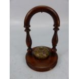 Turned wooden mahogany stand and Incense pot