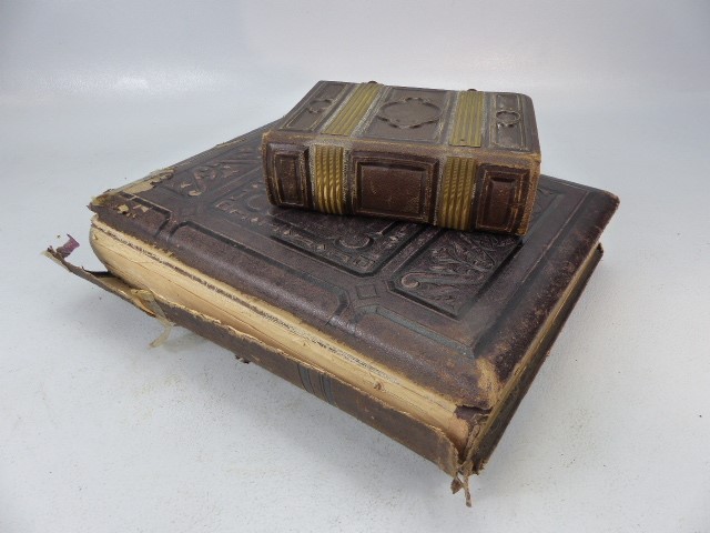 Antique photograph album and one other, both fitted with leather and brass - Image 8 of 8