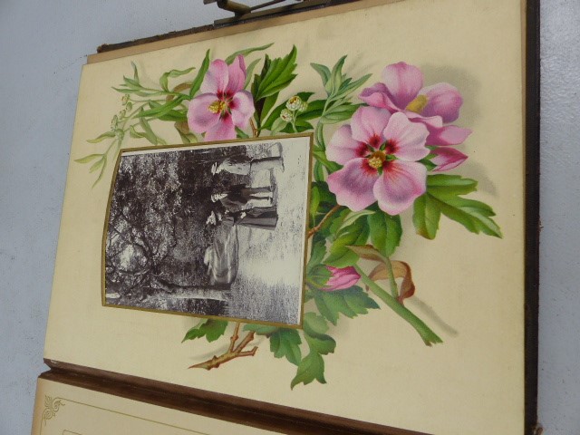 Antique photograph album and one other, both fitted with leather and brass - Image 4 of 8